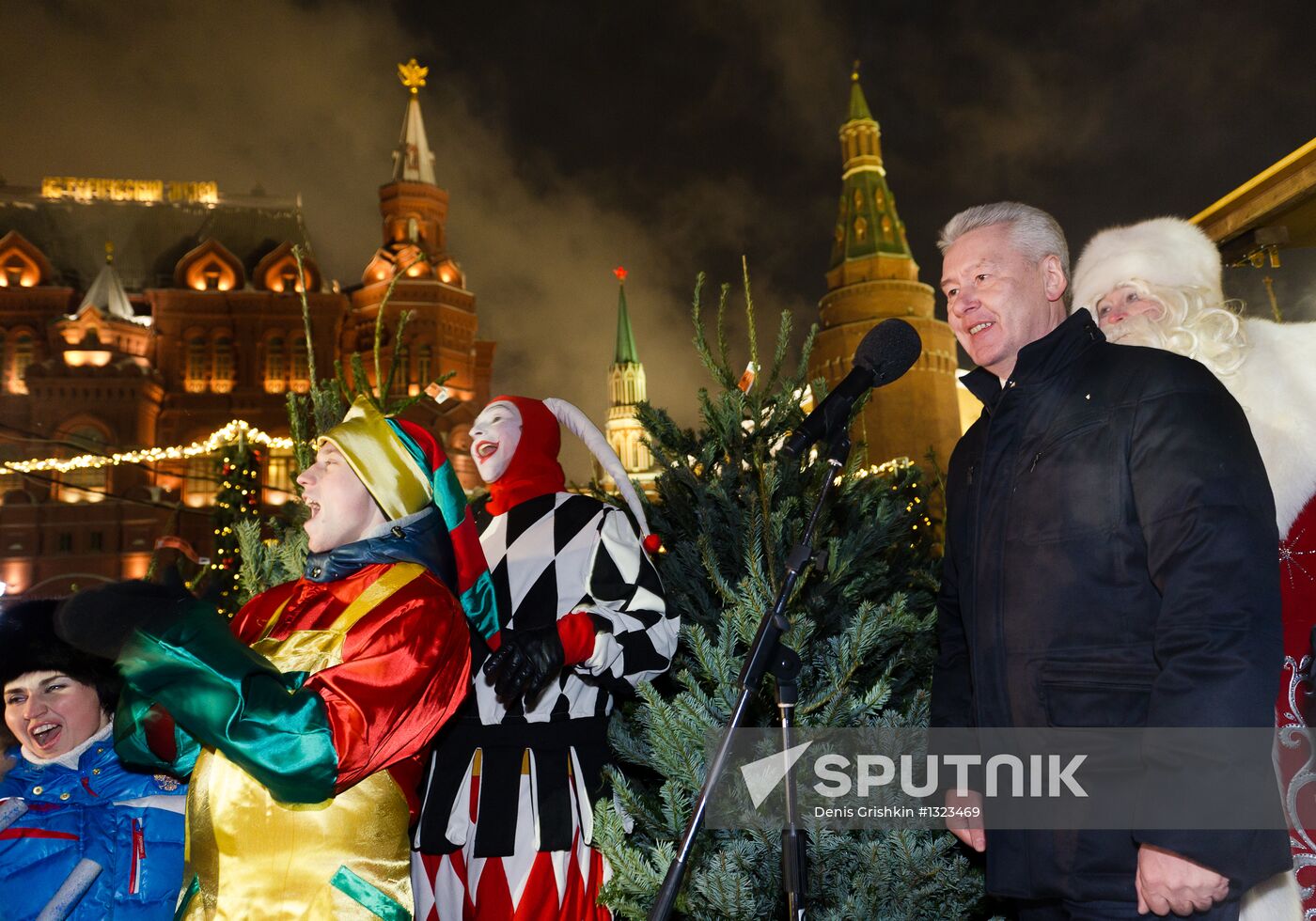 S. Sobyanin visits Strasbourg Christmas Fair on Manezh Square