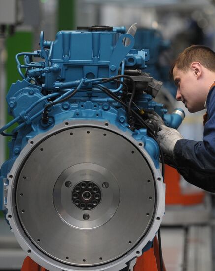 Work of the "Avtodiesel" motor plant in Yaroslavl