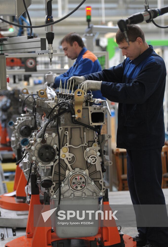 Work of the "Avtodiesel" motor plant in Yaroslavl