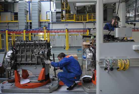 Work of the "Avtodiesel" motor plant in Yaroslavl