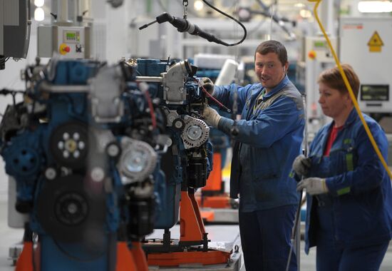 Work of the "Avtodiesel" motor plant in Yaroslavl