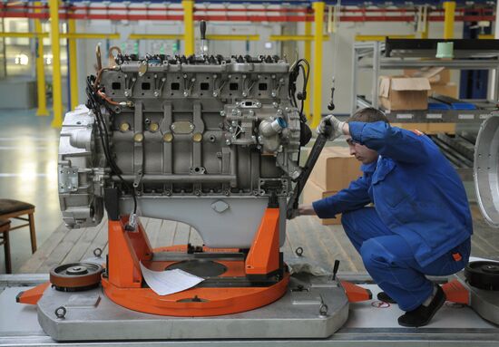 Work of the "Avtodiesel" motor plant in Yaroslavl