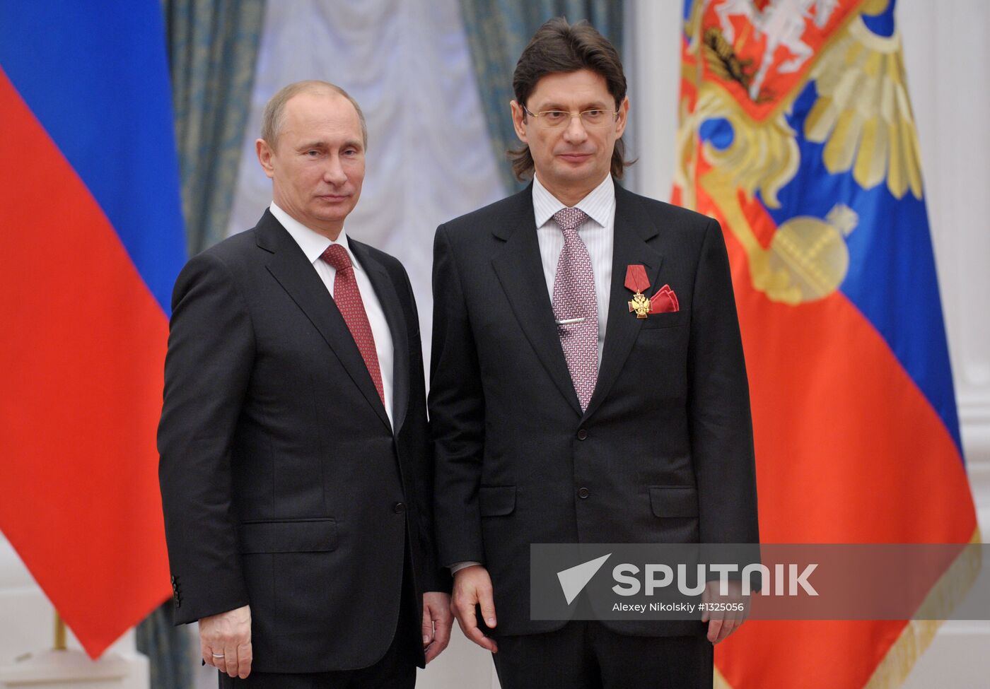 President Vladimir Putin presents state awards at the Kremlin