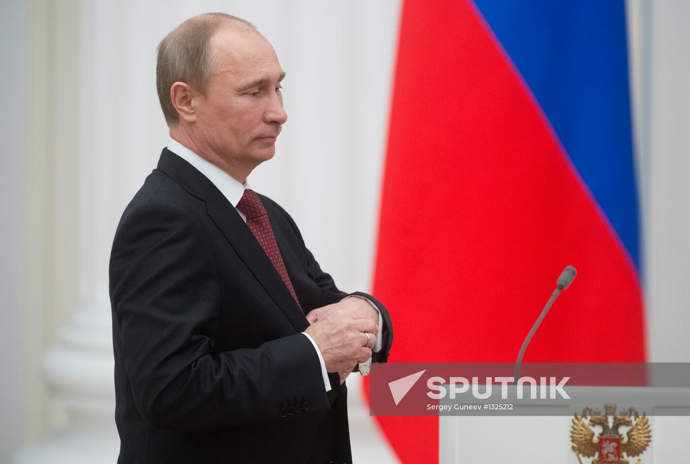 President Vladimir Putin presents state awards at the Kremlin