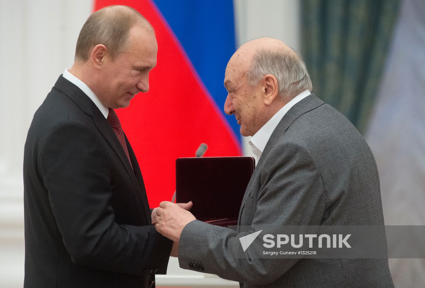 President Vladimir Putin presents state awards at the Kremlin