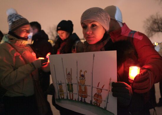 Pickets for and against Dima Yakovlev Law
