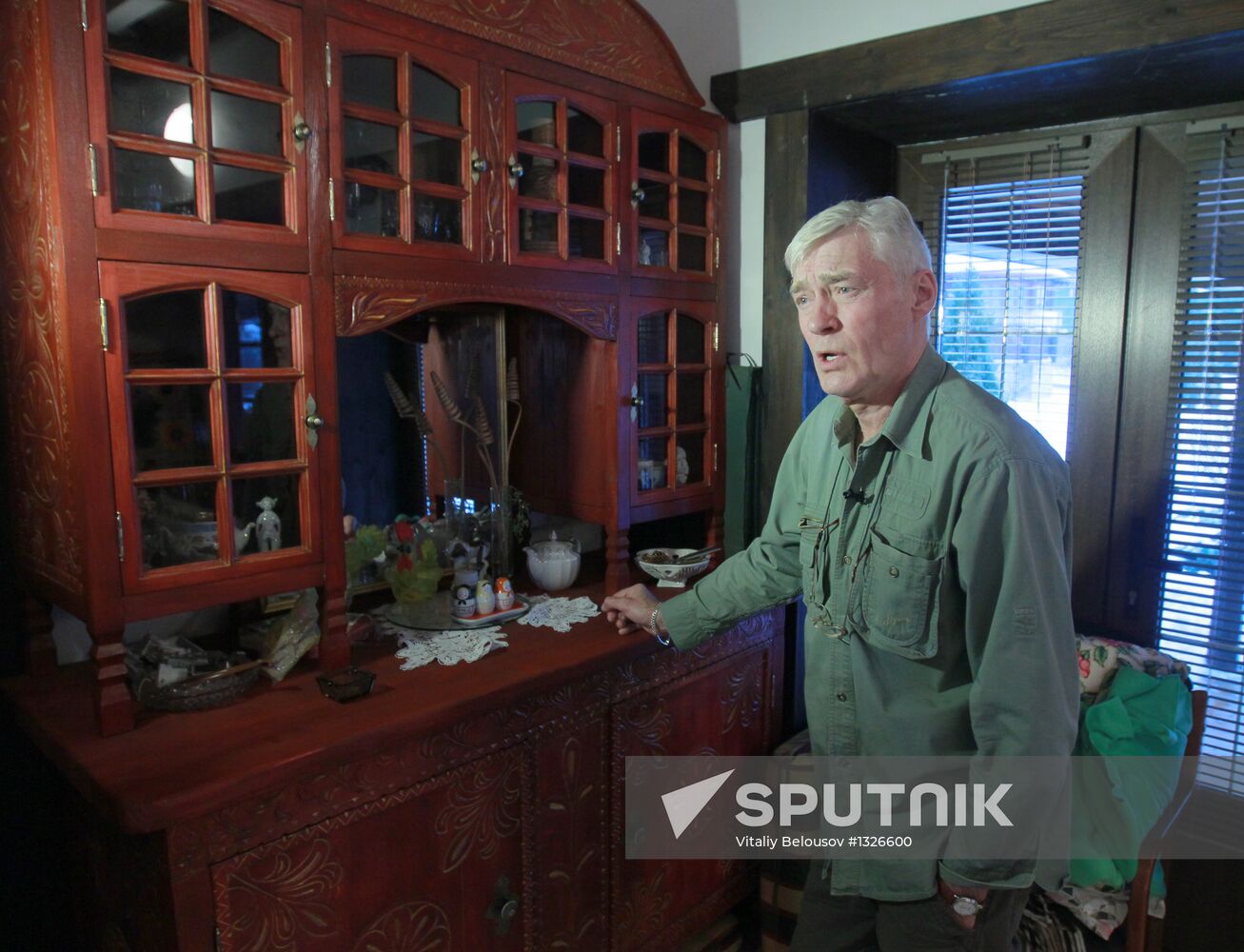 Actor Boris Sherbakov at home