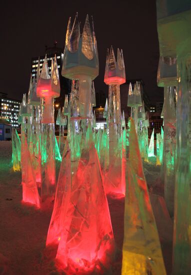 Dutch-style ice town in Perm