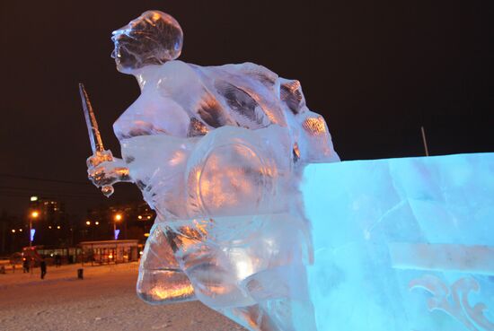 Dutch-style ice town in Perm