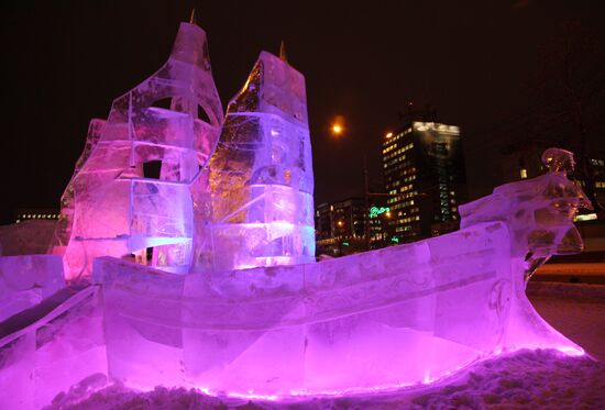 Dutch-style ice town in Perm