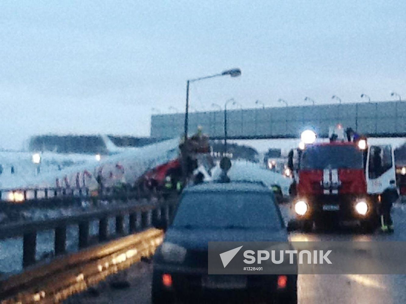 Tu-204 plane goes off landing strip at Vnukovo and catches fire