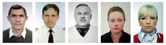 Photos of Tu-204 plane crash victims
