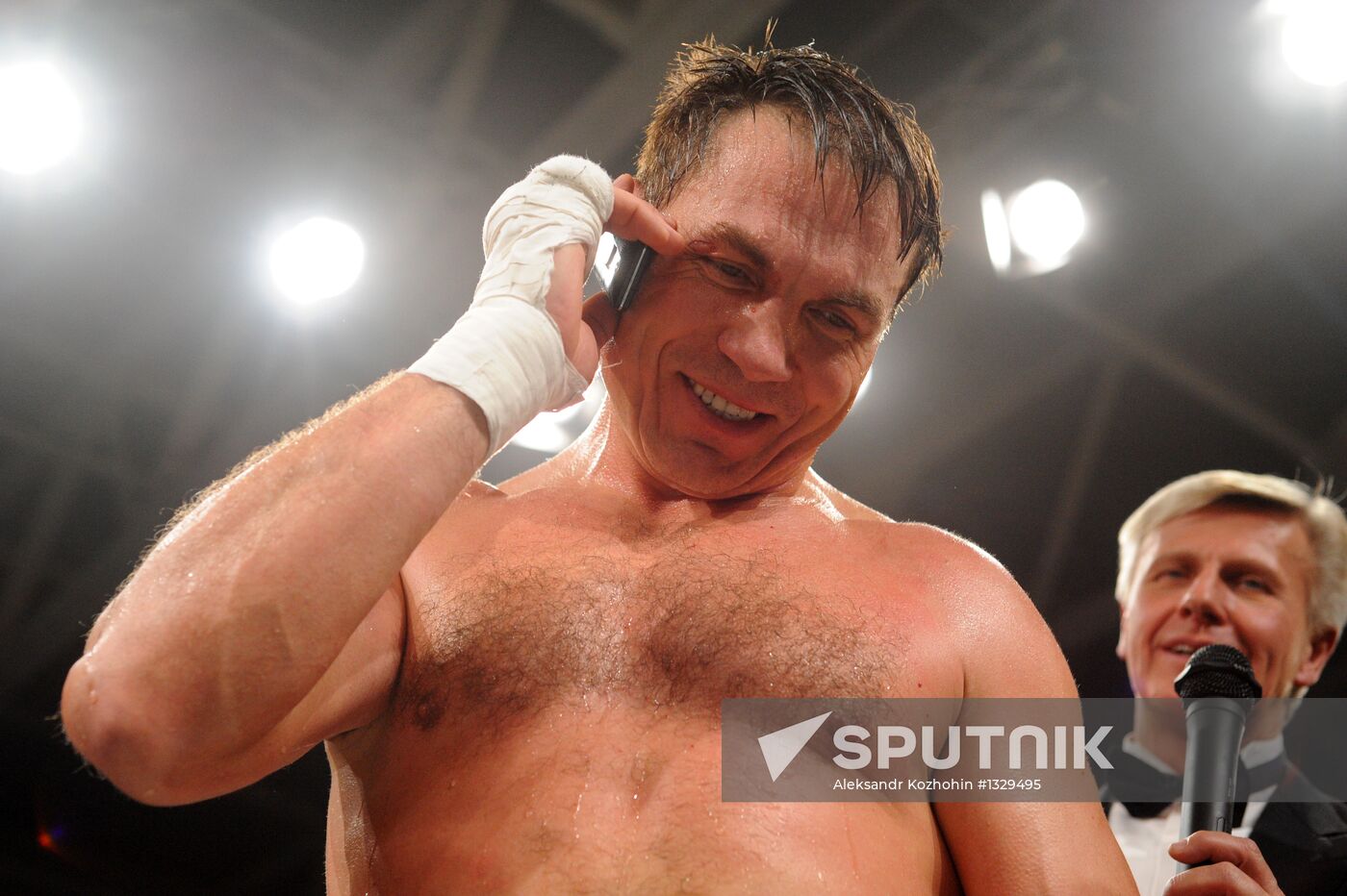 Boxing. Bout between Oleg Maskayev and Owen Beck