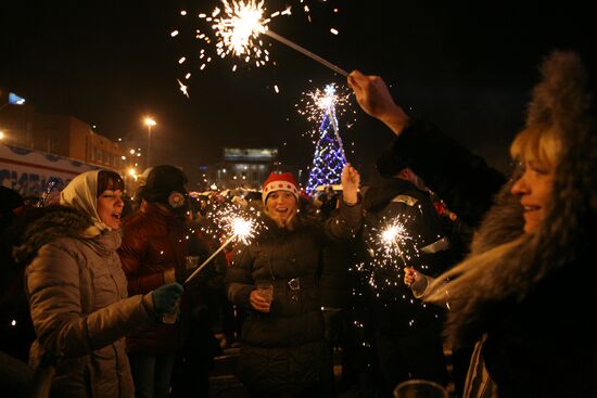 New Year celebrations in Novosibirsk