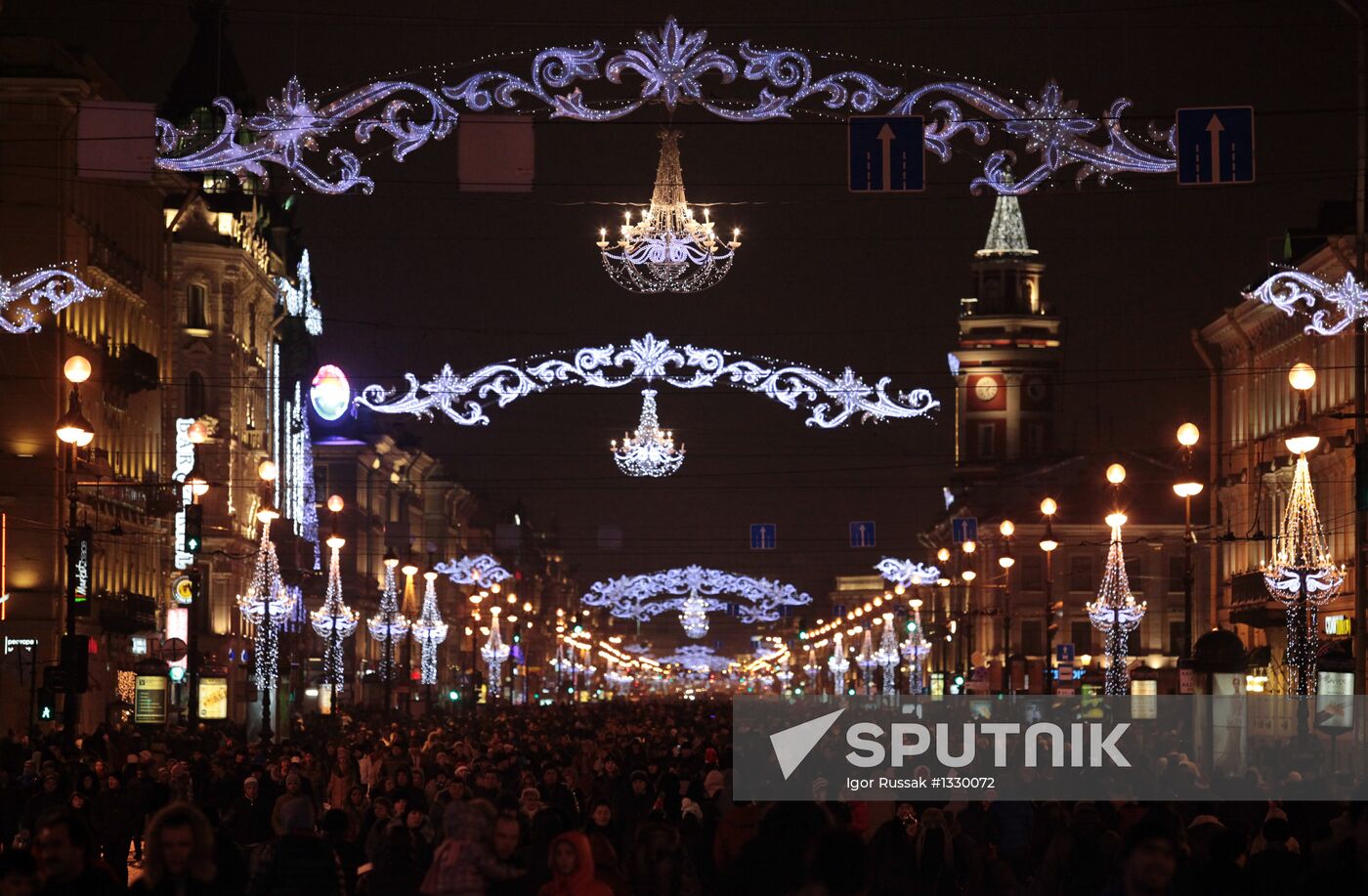 New Year celebrations in St Petersburg