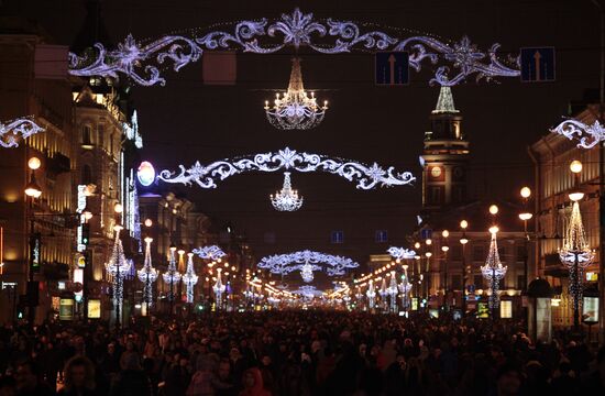 New Year celebrations in St Petersburg