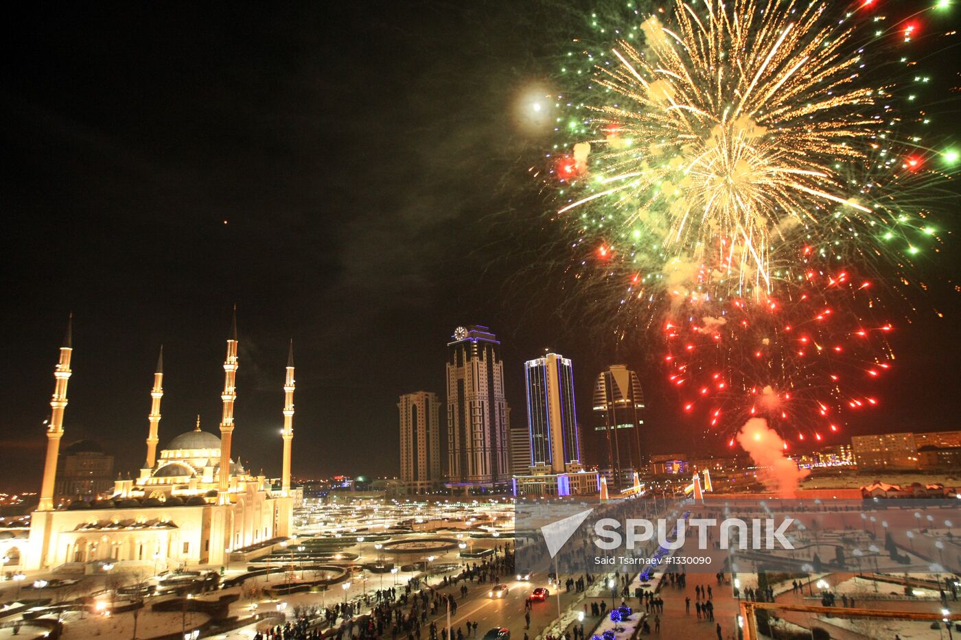 New Year celebrations in Grozny