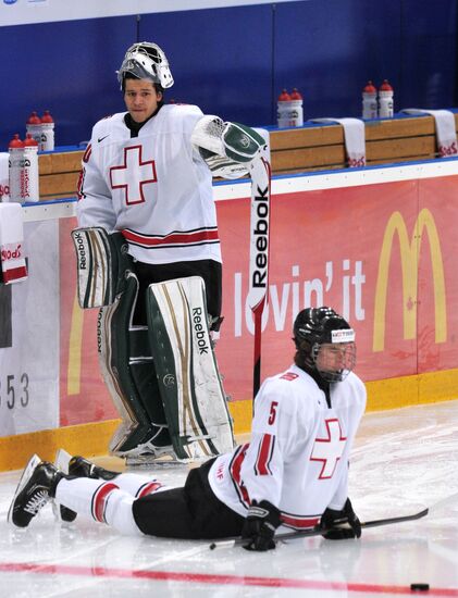 Hockey Youth World Championship. Quarterfinal Russia-Switzerland