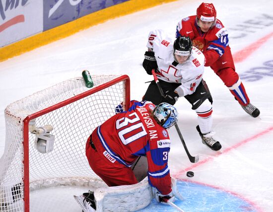 Hockey Youth World Championship. Quarterfinal Russia-Switzerland