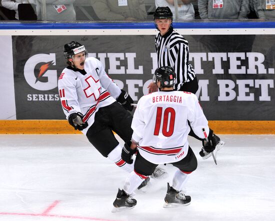 Hockey Youth World Championship. Quarterfinal Russia-Switzerland