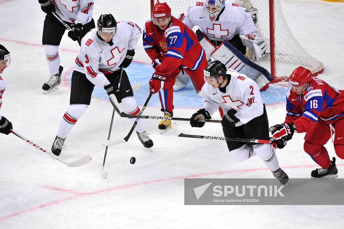 Hockey Youth World Championship. Quarterfinal Russia-Switzerland