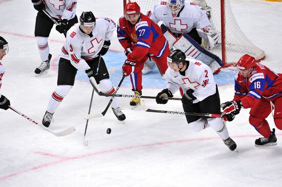 Hockey Youth World Championship. Quarterfinal Russia-Switzerland