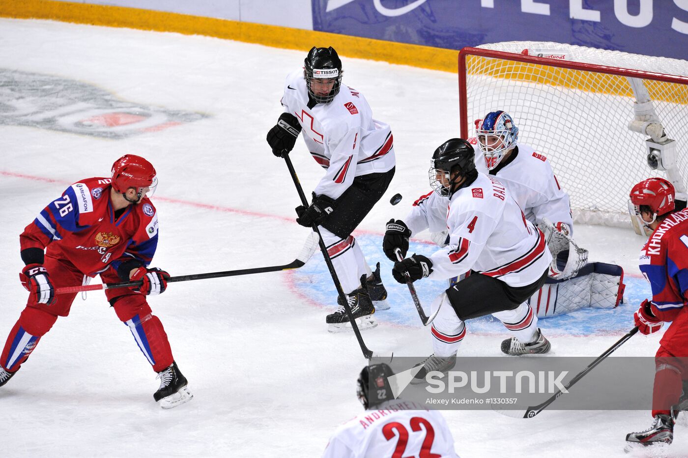 Hockey Youth World Championship. Quarterfinal Russia-Switzerland