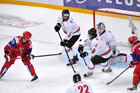 Hockey Youth World Championship. Quarterfinal Russia-Switzerland