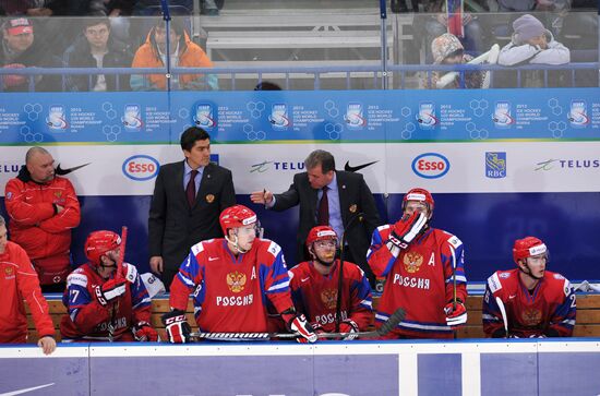 Hockey Youth World Championship. Quarterfinal Russia-Switzerland