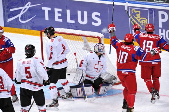 Hockey Youth World Championship. Quarterfinal Russia-Switzerland