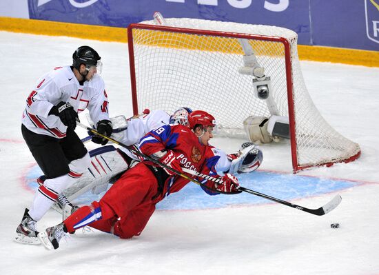 Hockey Youth World Championship. Quarterfinal Russia-Switzerland