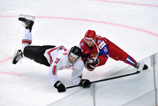 Hockey Youth World Championship. Quarterfinal Russia-Switzerland
