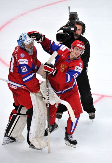 Hockey Youth World Championship. Quarterfinal Russia-Switzerland