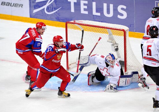 Hockey Youth World Championship. Quarterfinal Russia-Switzerland