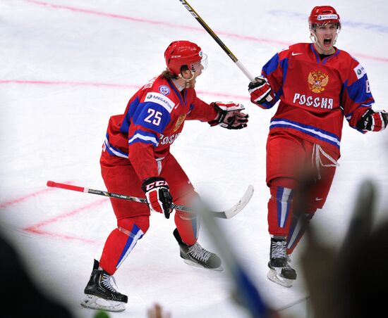 Hockey Youth World Championship. Quarterfinal Russia-Switzerland