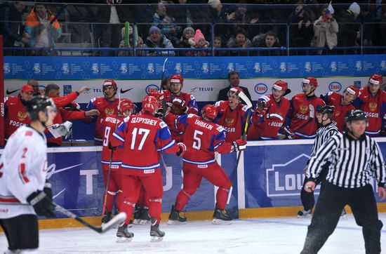 Hockey Youth World Championship. Quarterfinal Russia-Switzerland