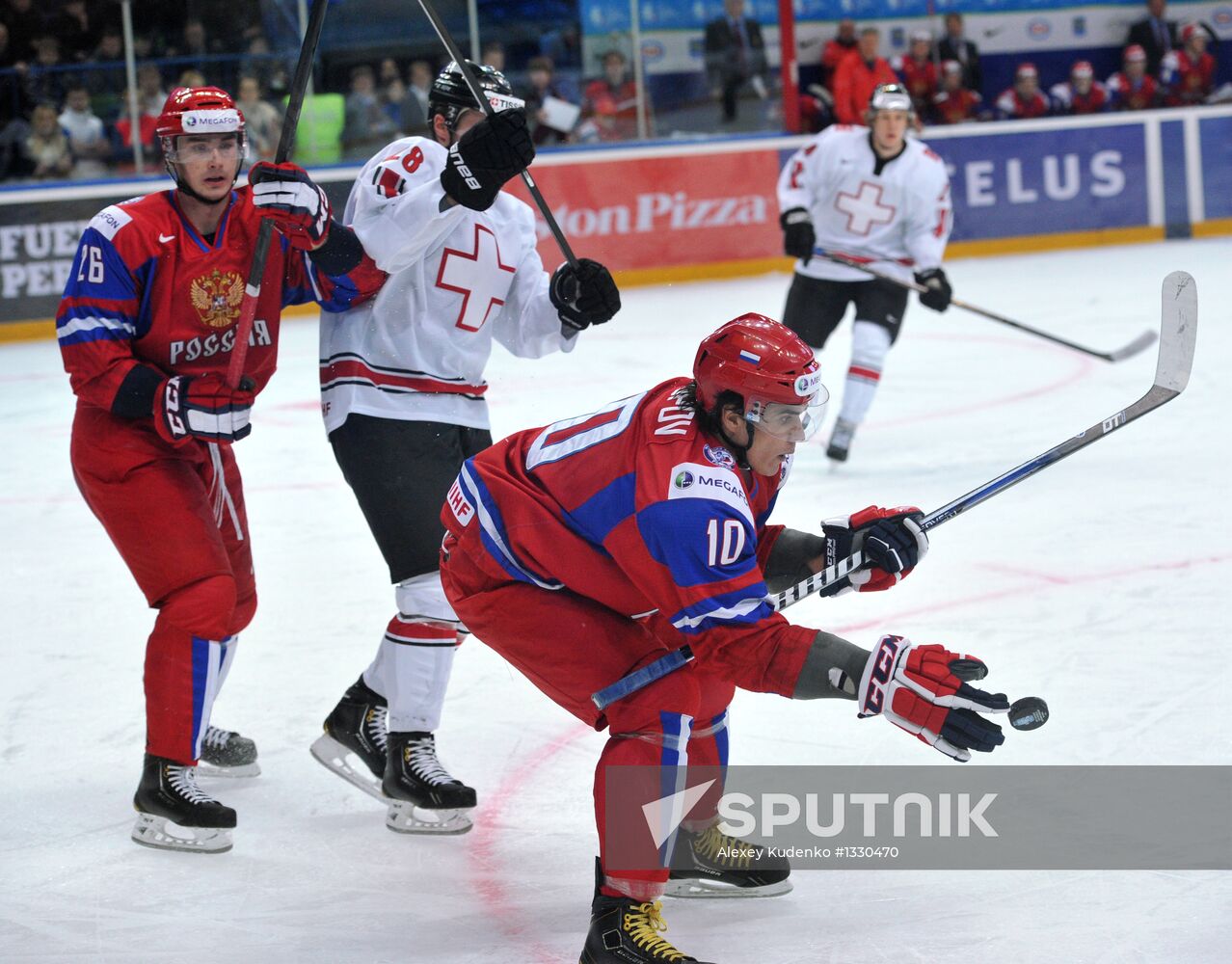 Hockey Youth World Championship. Quarterfinal Russia-Switzerland