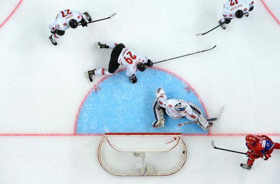 Hockey Youth World Championship. Quarterfinal Russia-Switzerland