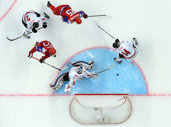 Hockey Youth World Championship. Quarterfinal Russia-Switzerland