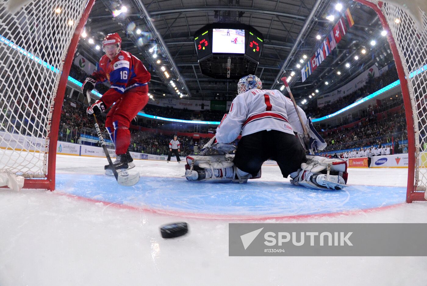 Hockey Youth World Championship. Quarterfinal Russia-Switzerland