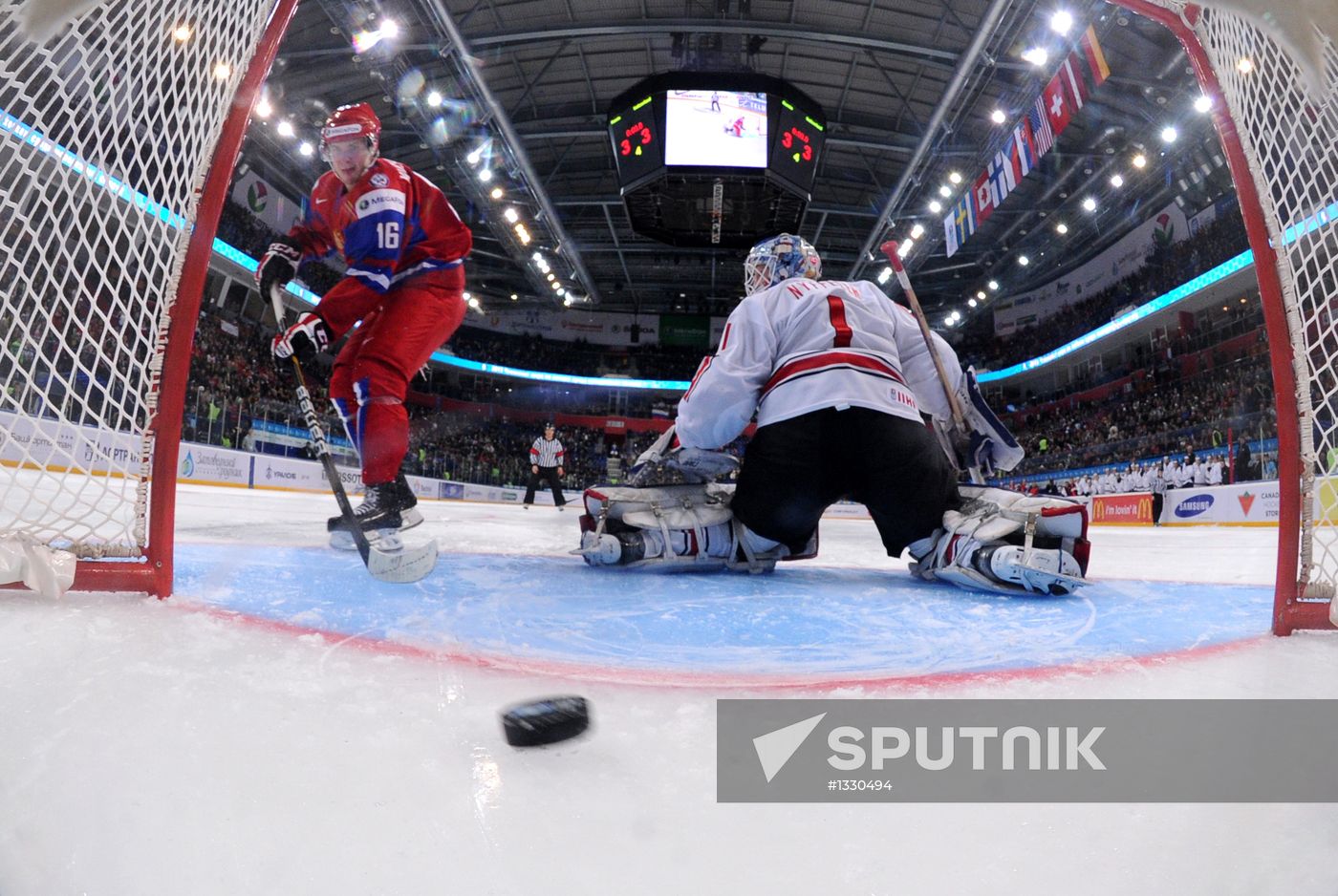 Hockey Youth World Championship. Quarterfinal Russia-Switzerland