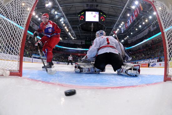 Hockey Youth World Championship. Quarterfinal Russia-Switzerland