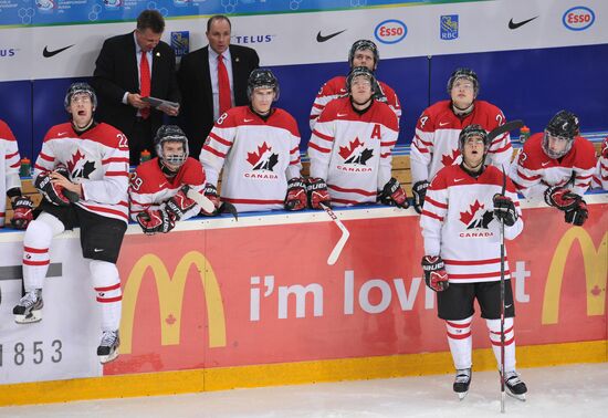 Hockey Youth World Championship. Semifinal match Canada - USA
