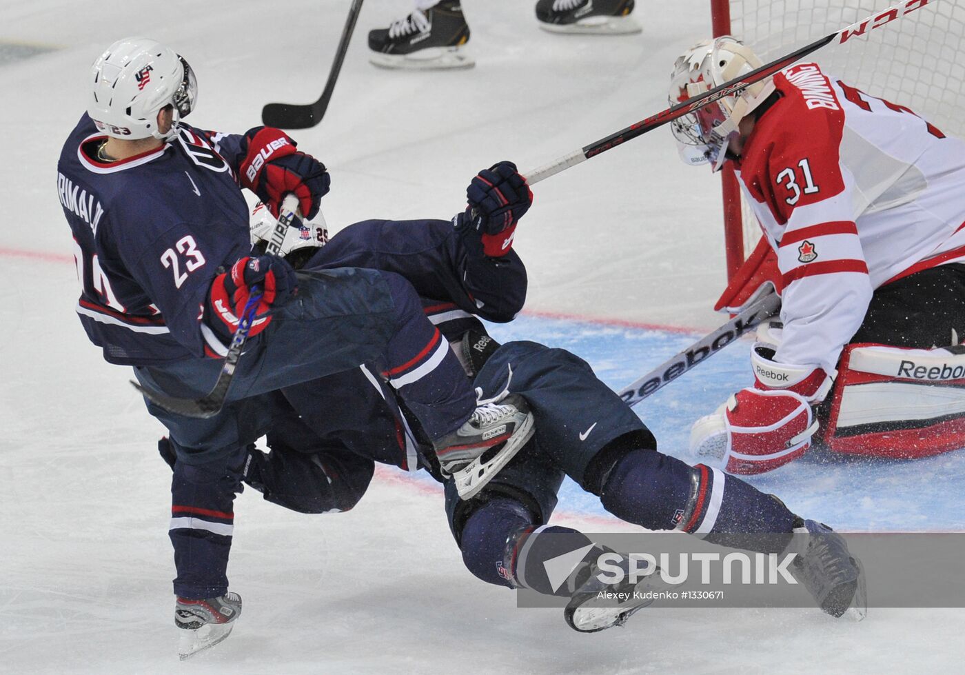 World Junior Ice Hockey Championships. Semifinals. Canada vs. US