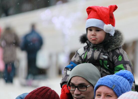 City residents enjoy winter holidays in Sokolniki park