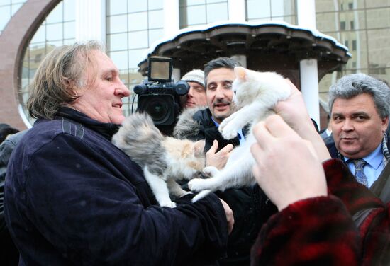 Actor Gerard Depardieu visits Saransk