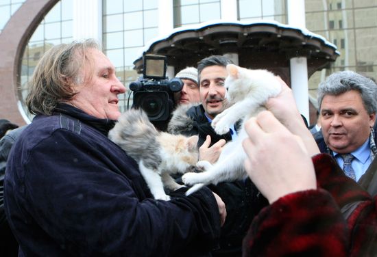 Actor Gerard Depardieu visits Saransk
