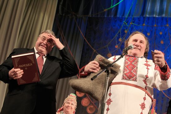 Actor Gerard Depardieu visits Saransk
