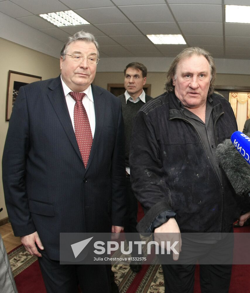 Actor Gerard Depardieu visits Saransk
