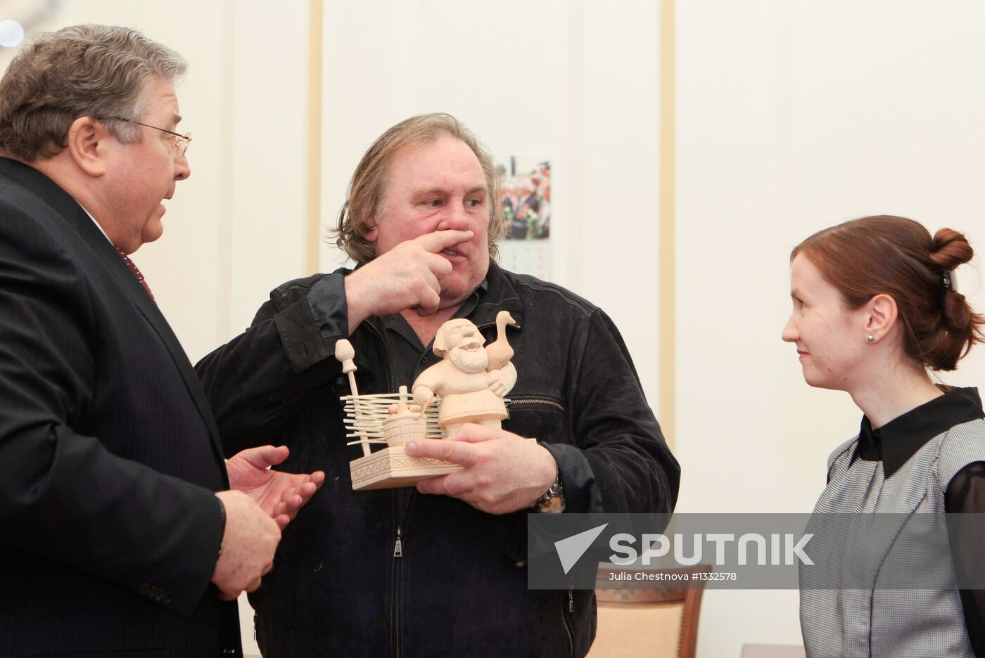 Actor Gerard Depardieu visits Saransk